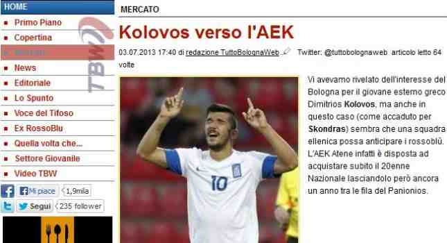 «Ανταγωνισμός από ΑΕΚ για Κολοβό»