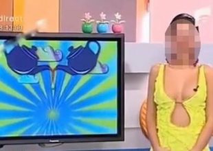 O προκλητικός χορός και η αποκάλυψη του στήθους on air! (vid)