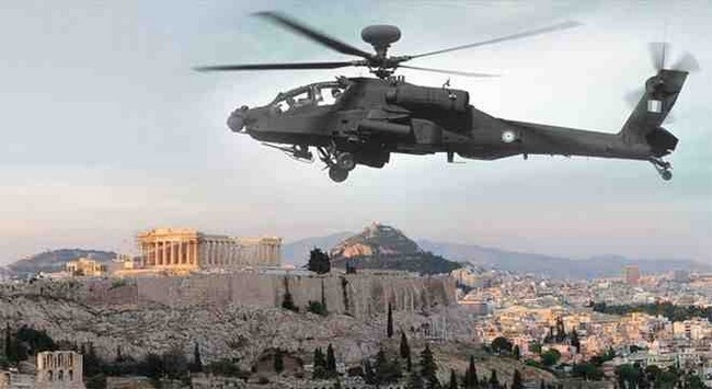 Μαχητικά και ελικόπτερα Apache πάνω απ’την Αθήνα Μαχητικά και ελικόπτερα Apache πάνω απ’την Αθήνα