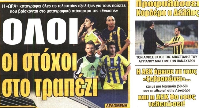 Οι μεταγραφικοί στόχοι της ΑΕΚ στο τραπέζι