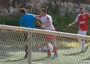 Χτύπησε διαιτητή και… πήρε τα βουνά