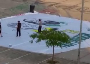Πανό κατά Αλαφούζου, Μελισσανίδη, Πατέρα (vid)