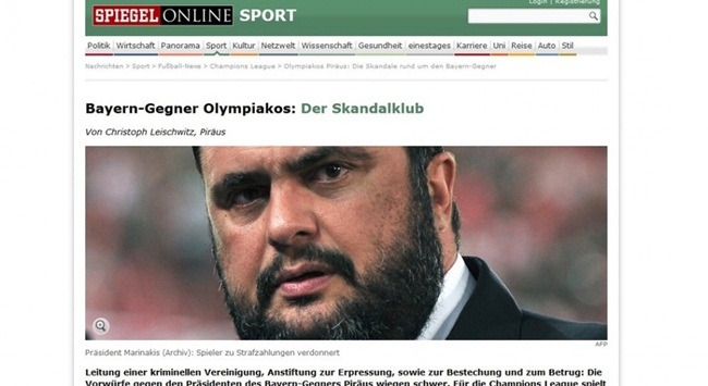 Επίθεση του Spiegel: «Ολυμπιακός, το κλαμπ των σκανδάλων»