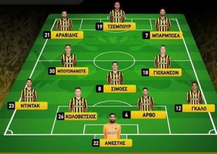 Η 11άδα της ΑΕΚ