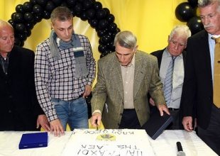 Τίγρης και Ντούσαν στην κοπή πίτας των Παλαιμάχων
