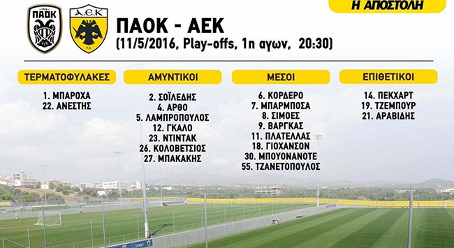 Η αποστολή της ΑΕΚ (ΦΩΤΟ)