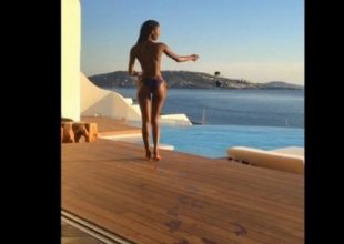 Η καυτή σύντροφος του Βιέρι κάνει στριπτίζ στην Μύκονο (vid)