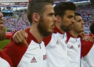 To μεσαίο δάχτυλο του Πικέ στον ισπανικό ύμνο!