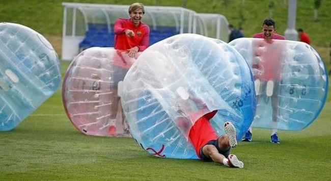 H πρωτότυπη και ξεκαρδιστική προπόνηση της Μπαρτσελόνα (vid)