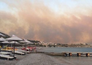 Μάχη με τις φλόγες στη Σάμο. Τη νύχτα η πυρκαγιά έσπασε σε δύο μέτωπα