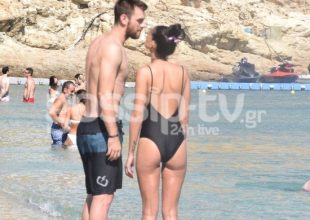 Η sexy σύντροφος του Μάντζαρη «τρέλανε» την Μύκονο