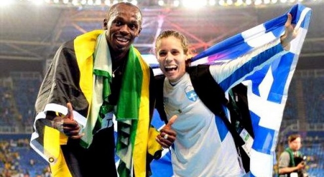 Πανηγύρισαν μαζί Μπολτ και Στεφανίδη