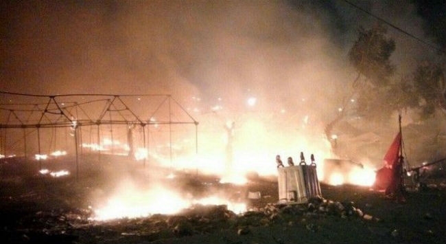 Ολοκληρωτική η καταστροφή στο hot spot της Μόριας