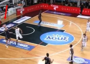 Απίστευτο τρίποντο με το ένα χέρι από καλάθι σε καλάθι…