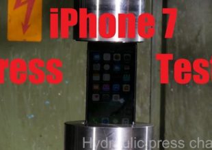 Δείτε τι έγινε όταν ένα iPhone 7 μπήκε κάτω από υδραυλική πρέσα! (VIDEO)