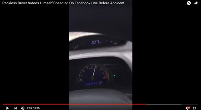 Σοκαριστικό τρακάρισμα σε live streaming – Έτρεχε με 175 χλμ. την ώρα