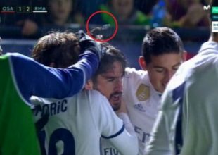 Πέταξαν αντικείμενο στους παίκτες της Ρεάλ κατά τους πανηγυρισμούς