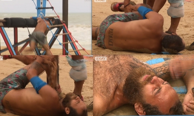 Survivor: Ο σοκαριστικός τραυματισμός του Αναγνωστόπουλου στο γόνατο
