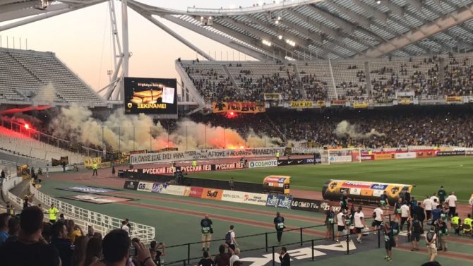 Η είσοδος στο ΑΕΚ-ΤΣΣΚΑ Μόσχας (PICS-VIDEO)