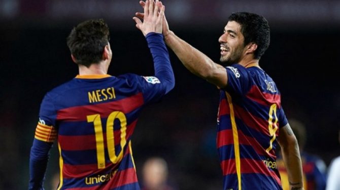 Τα κεφάλια μέσα για Μέσι – Σουάρες Τα κεφάλια μέσα για Μέσι – Σουάρες