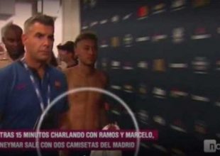 Πήρε δύο φανέλες της Ρεάλ ο Νεϊμάρ (VIDEO)