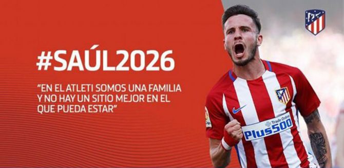 Συμβόλαιο ζωής με την Ατλέτικο Μαδρίτης ο Σαούλ Συμβόλαιο ζωής με την Ατλέτικο Μαδρίτης ο Σαούλ