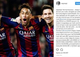 H συγκινητική ανάρτηση του Νεϊμάρ για τους Μέσι και Σουάρες