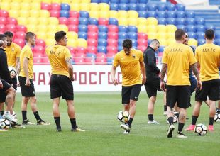 Η προπόνηση της ΑΕΚ στη Μόσχα (VIDEO)