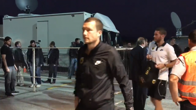 Η άφιξη της ΑΕΚ στα Πηγάδια (VIDEO)