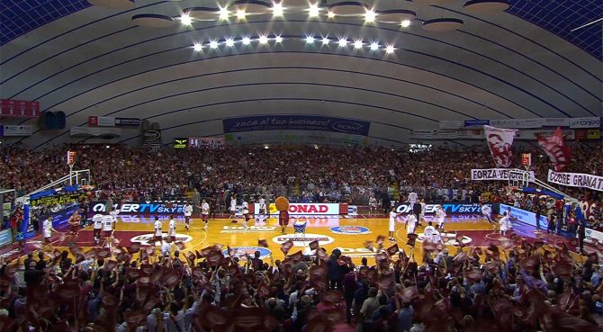 Προπόνηση στο Palasport Taliercio