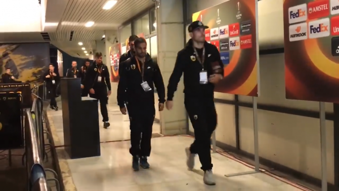 Η άφιξη της ΑΕΚ (VIDEO)