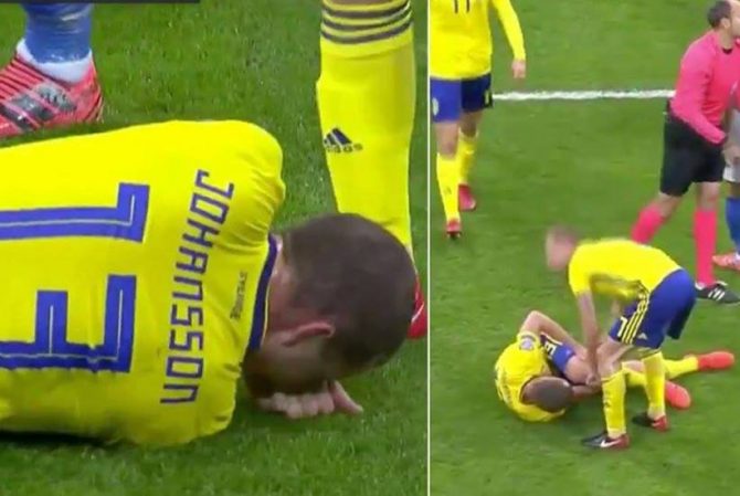 Η στιγμή του τραυματισμού του Γιόχανσον (VIDEO)