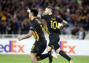 Με τριπλέτα Λιβάγια, Λάζαρο και Αραούχο η ΑΕΚ (ΦΩΤΟ)