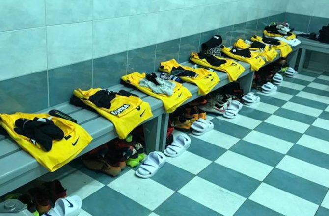 Έτοιμα τα αποδυτήρια της ΑΕΚ (ΦΩΤΟ)