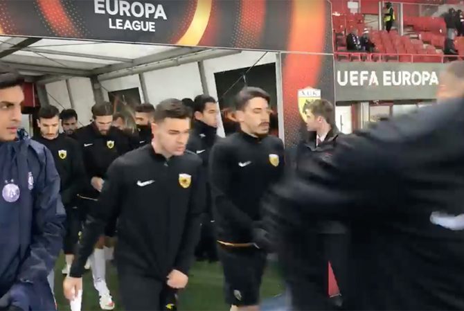 Η προθέρμανση της ΑΕΚ στην Βιέννη (VIDEO)