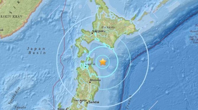 Σεισμός 6,4 Ρίχτερ ανοικτά της Ιαπωνίας