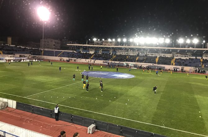 Η προθέρμανση της ΑΕΚ στο Περιστέρι (VID)