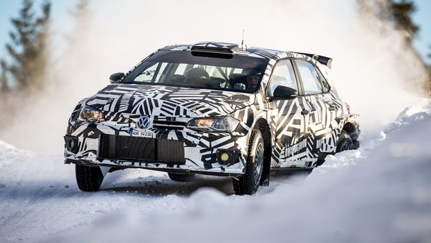 Ο Σόλμπεργκ στο χιόνι με το VW Polo R5 Ο Σόλμπεργκ στο χιόνι με το VW Polo R5