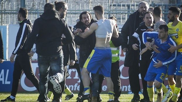 Καφρίλα Κωνσταντινίδη, ροντέο μετά το τέλος του αγώνα στην Τρίπολη