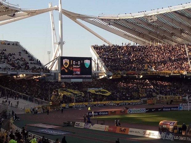 «Φλεγόμενο» ΟΑΚΑ για την πρωταθλήτρια ΑΕΚ (pics + vids)