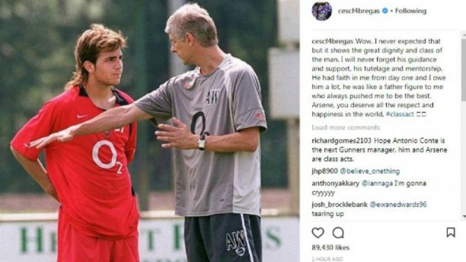 Φάμπρεγας: «Σαν πατρική φιγούρα ο Βενγκέρ» (pic)