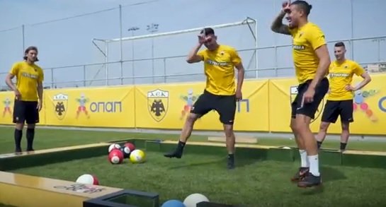 Μπιλιάρδο επί… χόρτου στην ΑΕΚ (vid)