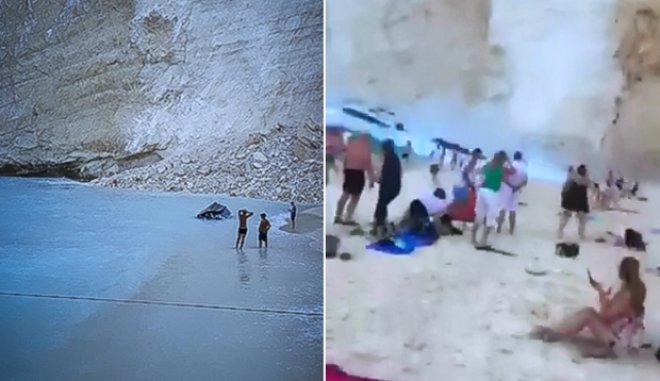 Ντοκουμέντο: Η στιγμή της κατολίσθησης στο Ναυάγιο Ντοκουμέντο: Η στιγμή της κατολίσθησης στο Ναυάγιο