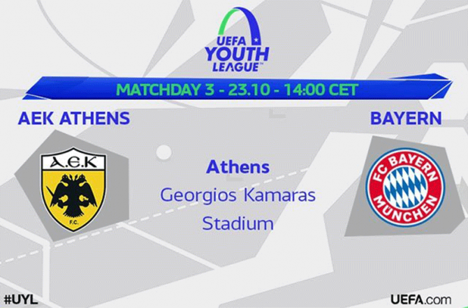 Οι συνθέσεις της ΑΕΚ και της Μπάγερν U19