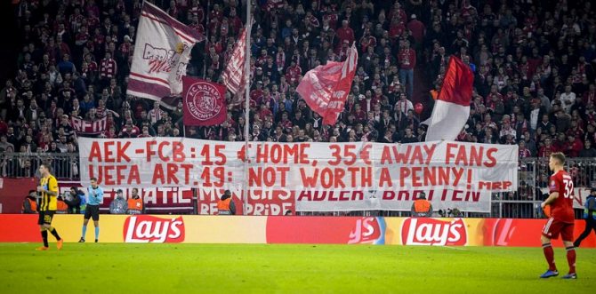 Το πανό τον Βαυαρών κατά της UEFA (ΦΩΤΟ)