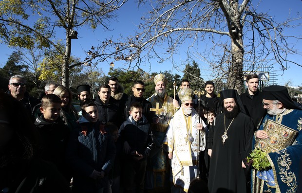 Οι παίκτες της ΑΕΚ στον Αγιασμό των υδάτων στη Νέα Φιλαδέλφεια!