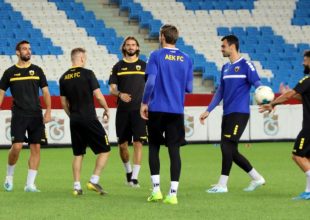 Η προπόνηση της ΑΕΚ στην Τραπεζούντα (VIDEO)