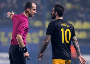 Ο Καραντώνης στο παιχνίδι με τον Άρη