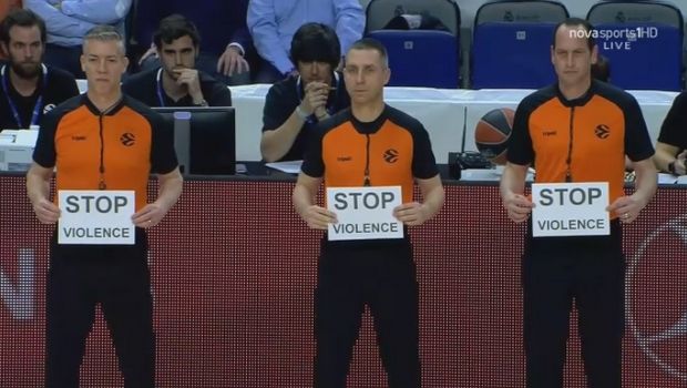 EuroLeague: Μήνυμα των διαιτητών κατά της βίας
