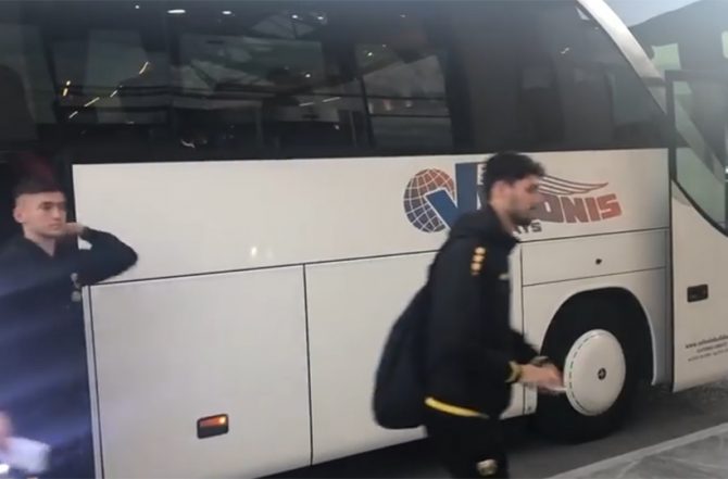 Στην Θεσσαλονίκη η αποστολή της ΑΕΚ (VIDEO)